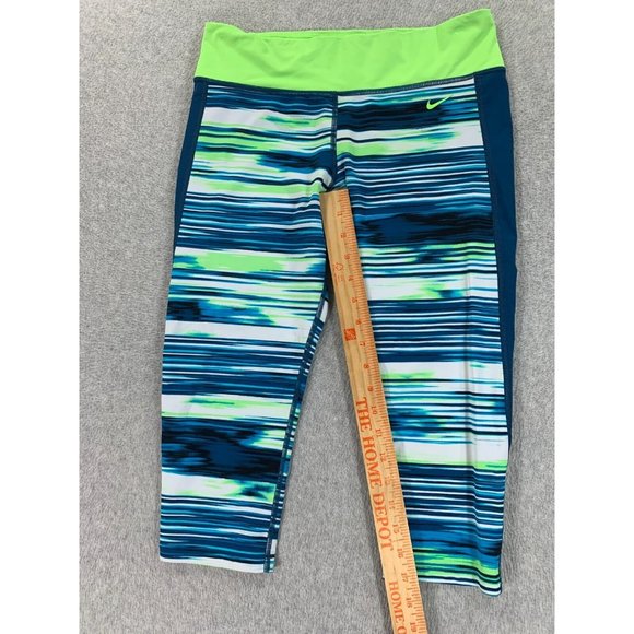 Nike‎ Dri Fit 3/4 Length Compression Leggings (Women's Medium) Blue/Green - Picture 7 of 10